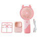 Portable USB Rechargeable Mini Fan with LED Light (1 Set) by Your Brand