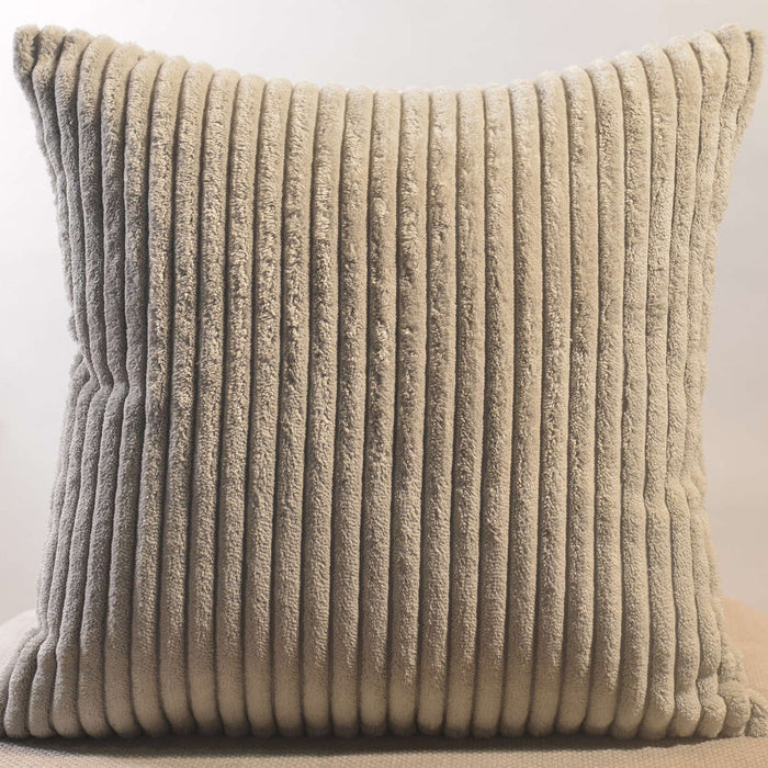 Soft Corduroy 16x16 Throw Pillow Cover Square Decorative Cushion Case (1 Pc) by Your Brand