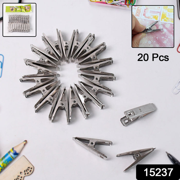 Cloth Drying Pins Stainless Steel Cloth Clips (20 Pcs Set) by Your Brand