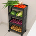 4-Layer Plastic Storage Rack with Wheels by Your Brand
