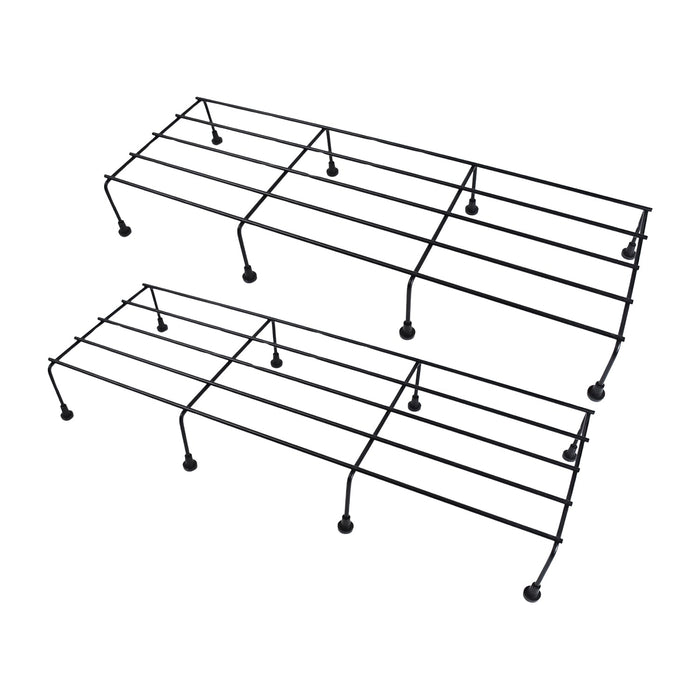 Metal Rectangle Flower plant stand for balcony (60×20 Cm / 2 Pc Set) by Your Brand