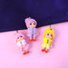 Cute Mini Doll Hanging Keychain Set (6 Pc Mix Color) by Your Brand