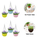 Plastic Hanging Flower Pot and Flower Pot with Chain (6 Pc) by Your Brand