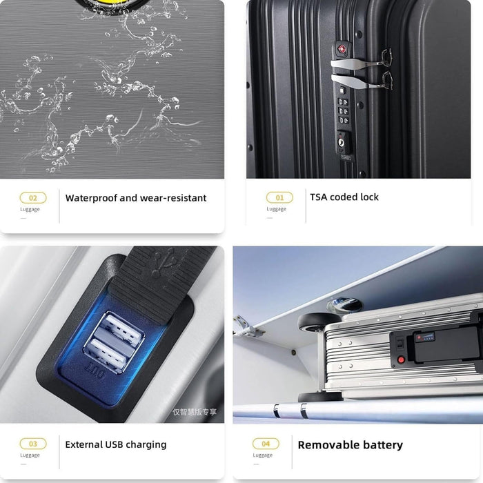 Electric Suitcase Smart Scooter – Riding Luggage with Removable Power (1 Pc) by Your Brand
