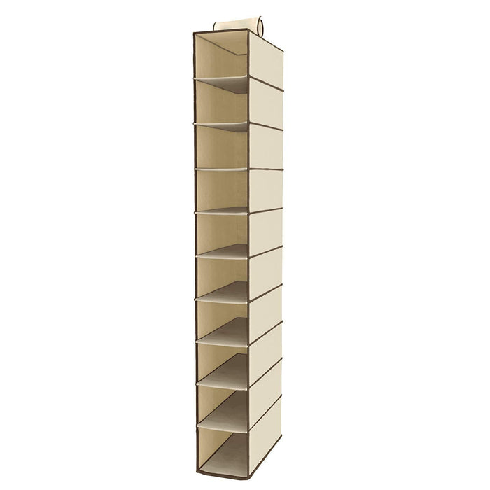 10-Tier Foldable Multipurpose Storage Rack – Collapsible Fabric Wardrobe Organizer by Your Brand