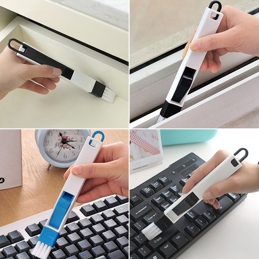 2 in 1 Multi-Function Plastic Window Slot Wardrobe Dust Removal Cleaning Brush by Your Brand