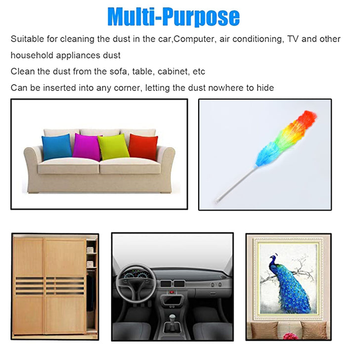 Colorful Feather Duster | Microfiber Duster Cleaning | Dusting Stick | Dusting Brush by Your Brand
