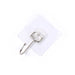 Transparent Large Stainless Steel Self Adhesive Wall Hooks (1 Pc) by Your Brand