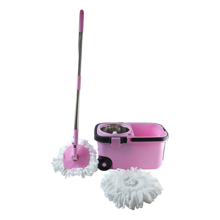 Quick Spin Mop With Steel Spin, Bucket Floor Cleaning, Easy Wheels & Big Bucket, Floor Cleaning Mop with Bucket by Your Brand