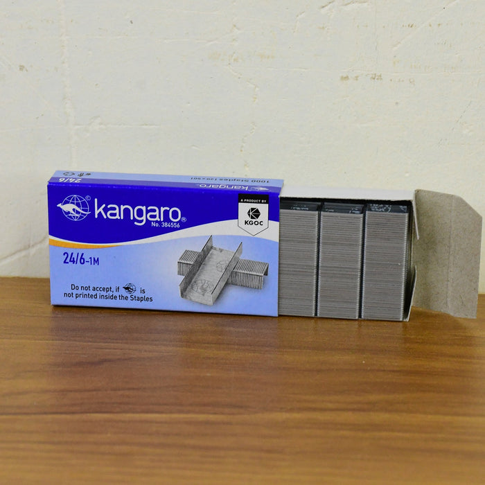 Kangaro 24/6-1M High-Quality Staples – Durable Steel Pins by Your Brand