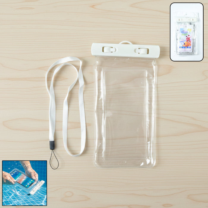White Waterproof Phone Pouch Bag, Mobile cover (1 Pc) by Your Brand