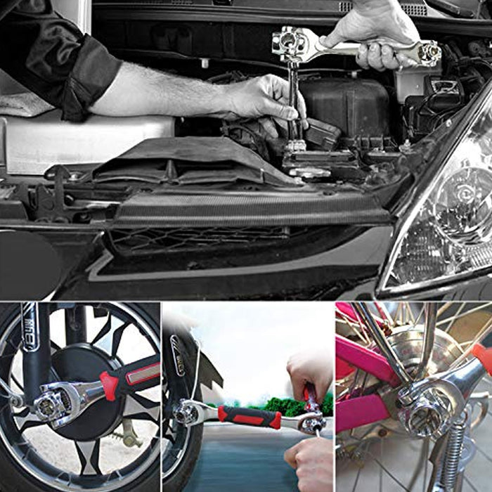 48 in 1 Universal Socket Wrench – 360° Fixed Square, Hex & Torx Hand Tool by Your Brand