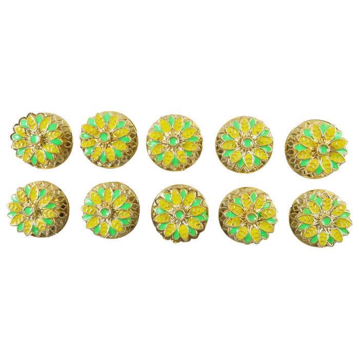 Decorative Kankavati Kumkum Storage Set (10 Pc Set, Mix Design) by Your Brand