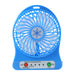 Portable Rechargeable Mini Table Fan With LED Light And Battery (1 Pc) by Your Brand