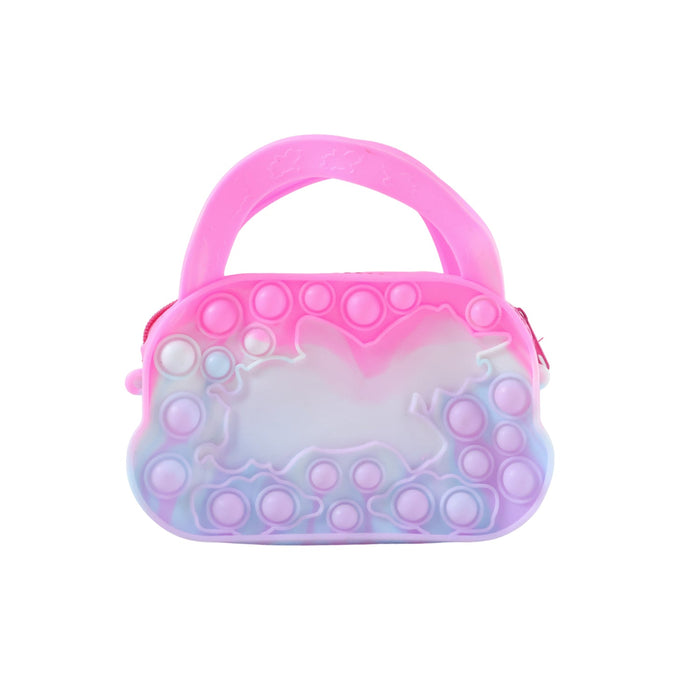 Silicone Pop It Coin Purse with Zipper and Handle (1 Pc) by Your Brand