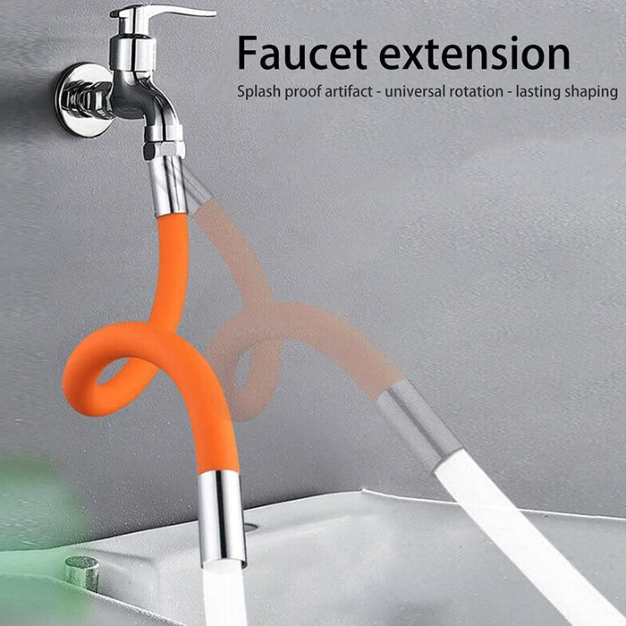 Flexible Water Tap Extender, 360° Bending Faucet Extension Tube with Connector (18cm) by Your Brand