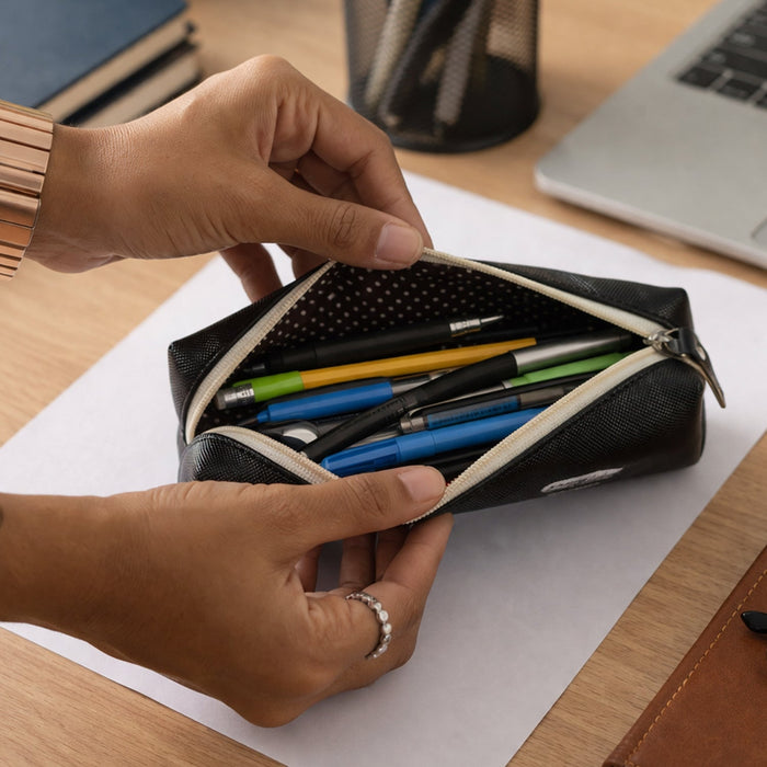 Stylish Printed Zipper Pencil Pouch Organizer (1 Pc) by Your Brand