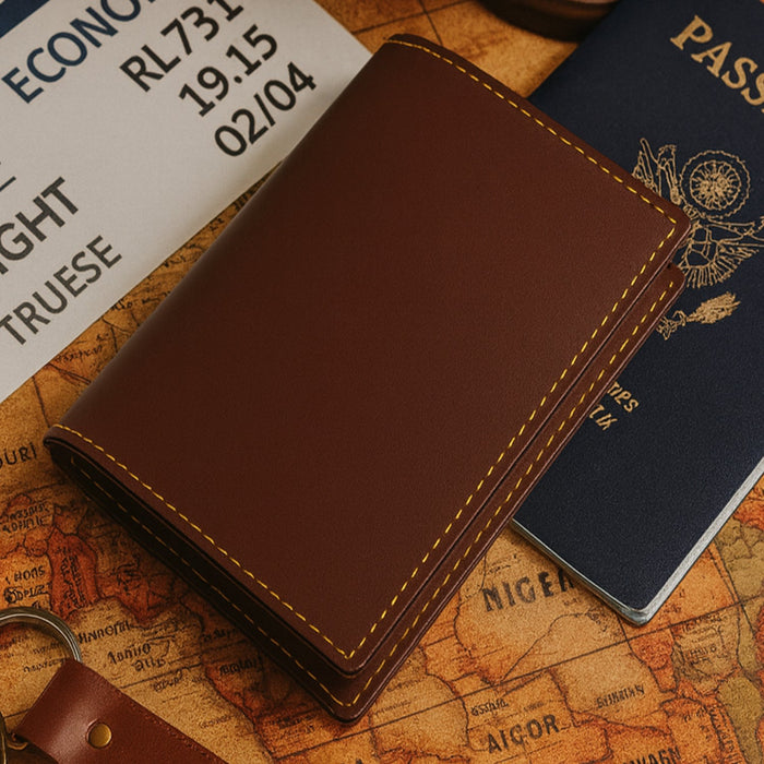 PU Leather Multipurpose Card Holder & Slim Travel Wallet (1 Pc) by Your Brand