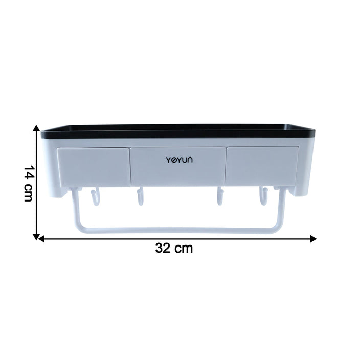 Wall Mounted Multifunctional Bathroom Storage Rack (1 Pc)