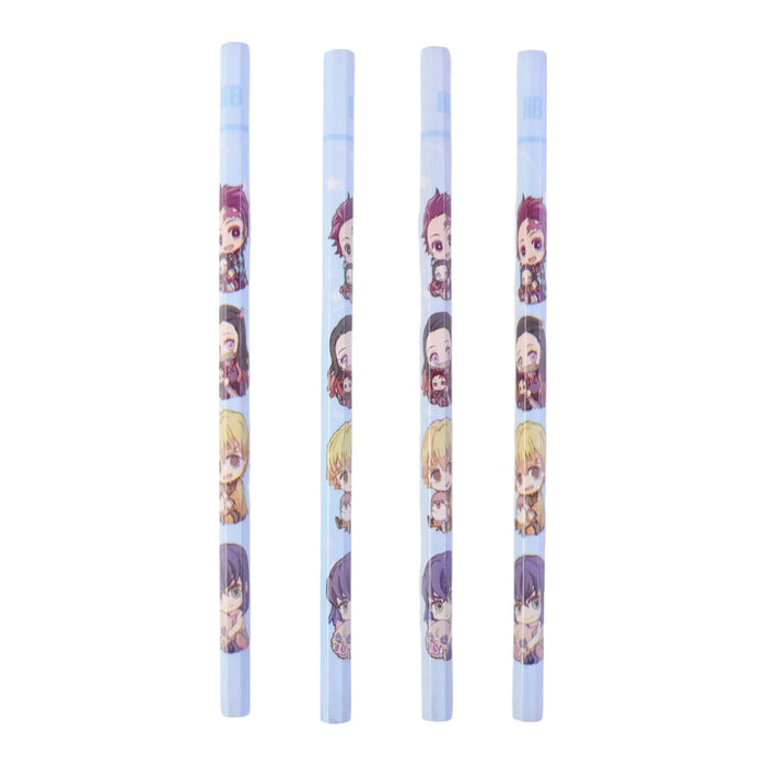 Cartoon Printed Pencil Set for Kids – Cute School Writing Pencils (4 Pc) by Your Brand