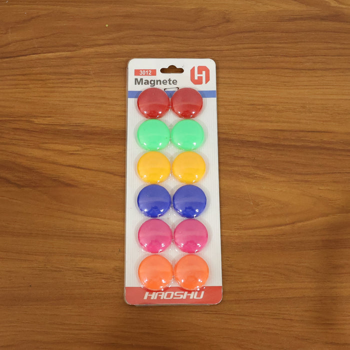 Colorful Round Refrigerator Magnets Set (12 Pc Set) by Your Brand