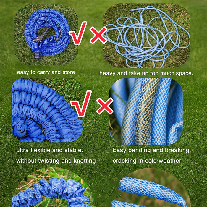 50 Ft Expandable Hose Pipe Nozzle For Garden Wash Car Bike With Spray Gun by Your Brand