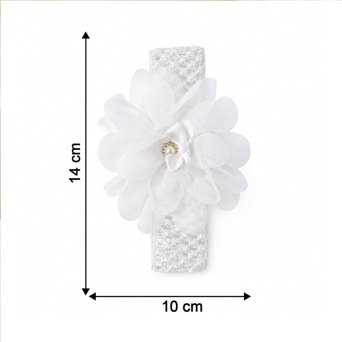 Cute Soft Elastic Floral Baby Headband Stylish Stretchable Hair Band (1 Pc)