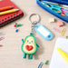 Cute Avocado Cartoon Keychain with Name Tag Holder (1 Pc) by Your Brand