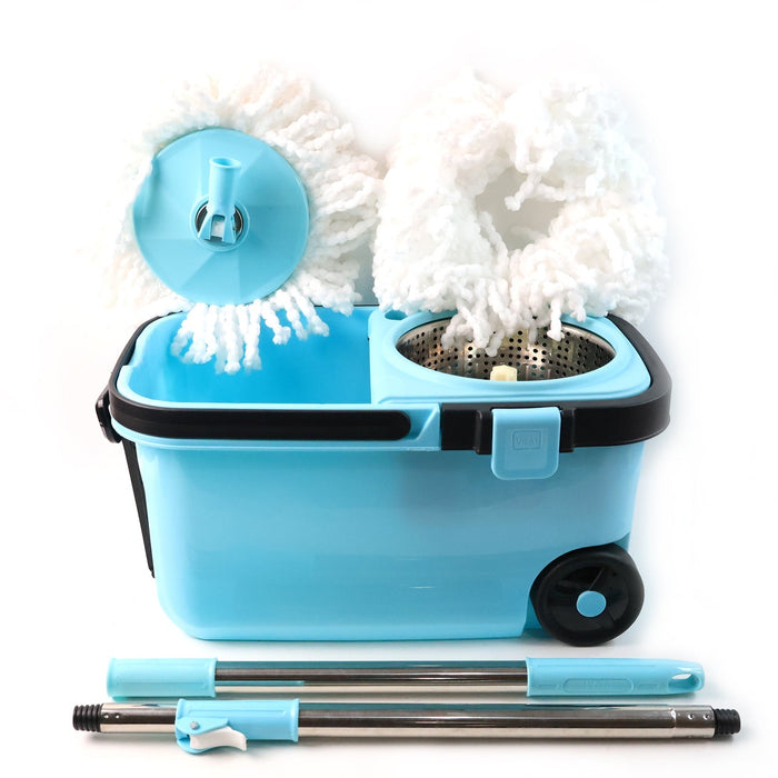 360° Spin Mop with Super Absorbent Microfiber Heads (1 Set) by Your Brand