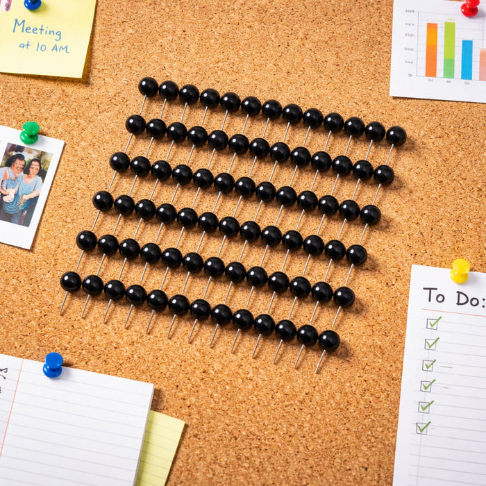 Round Head Push Pins (80 Pc Set) by Your Brand