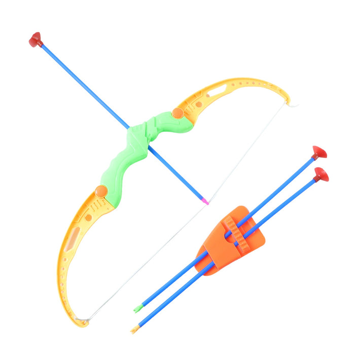 Plastic Archery Bow Arrow Toy Set with single knife and 3pc Arrow and Target Board by Your Brand