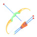 Plastic Archery Bow Arrow Toy Set with single knife and 3pc Arrow and Target Board by Your Brand
