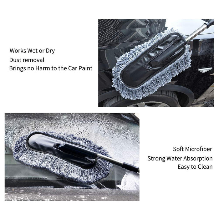 Car Duster, Long Retractable / Soft / Non-Slip / Handle by Your Brand