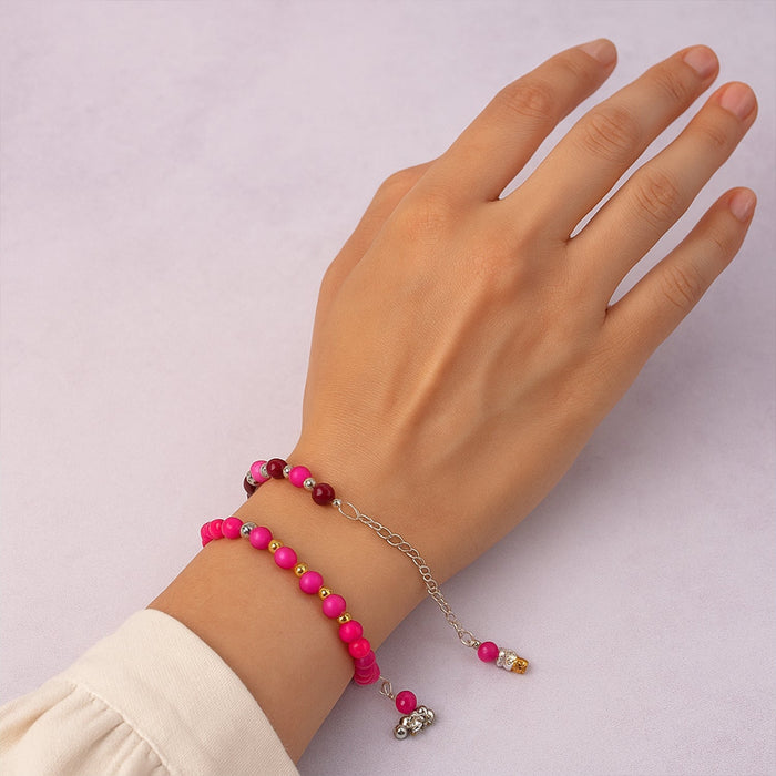 Traditional and Trendy Beaded Bracelet with Adjustable Chain (1 Pc) by Your Brand