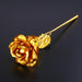 Heart Love Decorative Showpiece with Golden Rose Flower Gift Set (2 Pc) by Your Brand