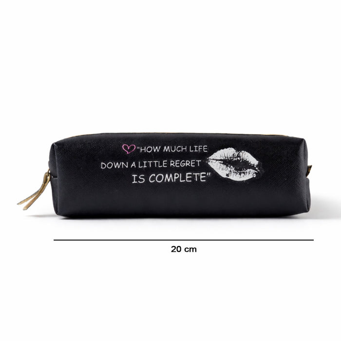 Stylish Printed Zipper Pencil Pouch Organizer (1 Pc) by Your Brand