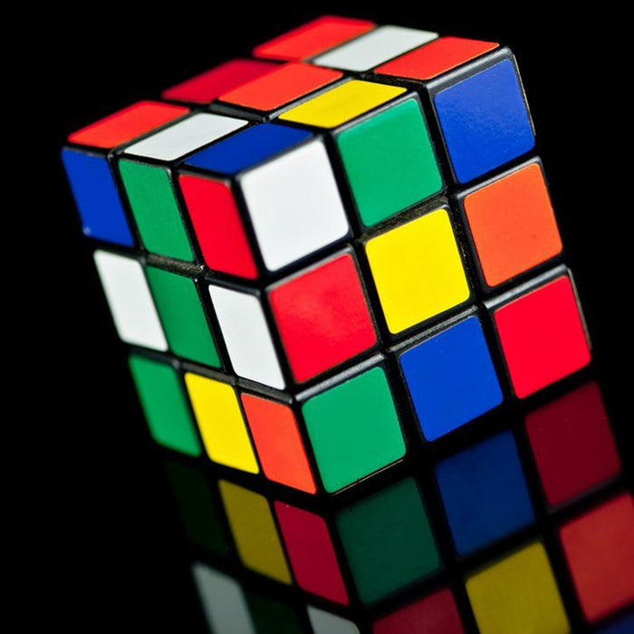 Plastic Fancy 3x3 Small Cube Puzzles Game - 2 Pieces (Multicolour) by Your Brand