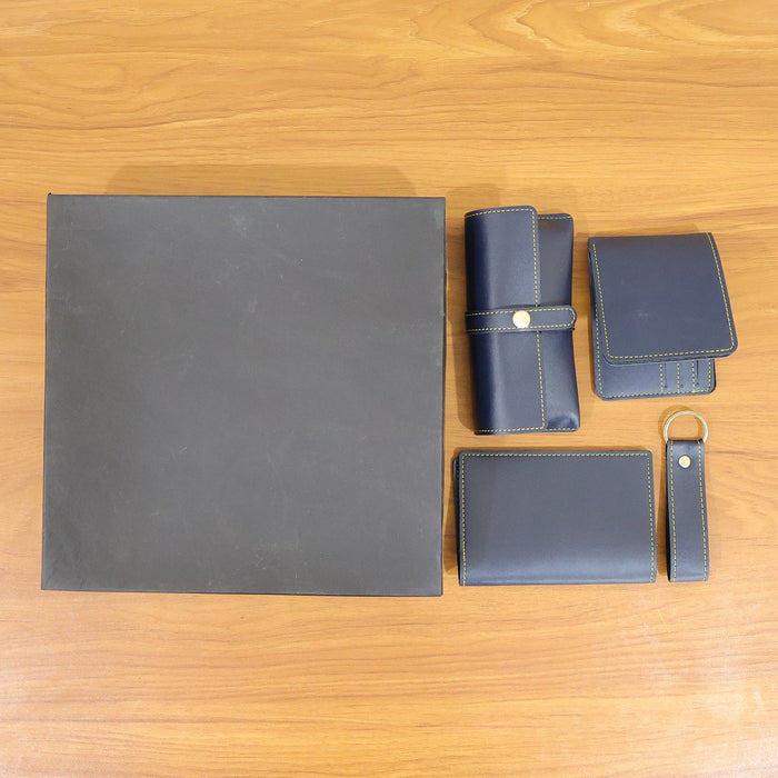 4 In 1 Premium PU Leather Wallet Gift Set for Men (4 Pc Set) by Your Brand