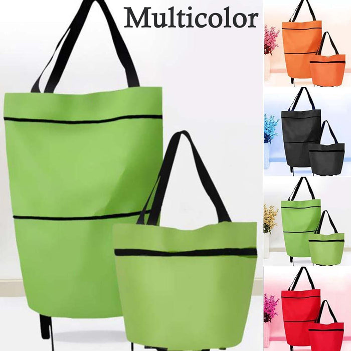 Folding Cart Bags Trolley Shopping Bag For Travel Luggage by Your Brand
