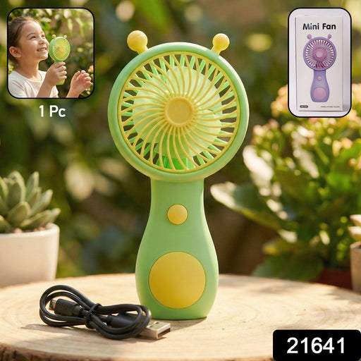 Cute Cartoon Style Rechargeable Mini Handheld Fan (1 Pc) by Your Brand