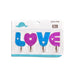 Set of love-shaped self-adhesive hooks for home decoration.