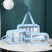 3-IN-1 Waterproof Transparent Travel Toiletry Bag Set by Your Brand