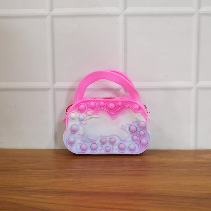 Silicone Pop It Coin Purse with Zipper and Handle (1 Pc) by Your Brand