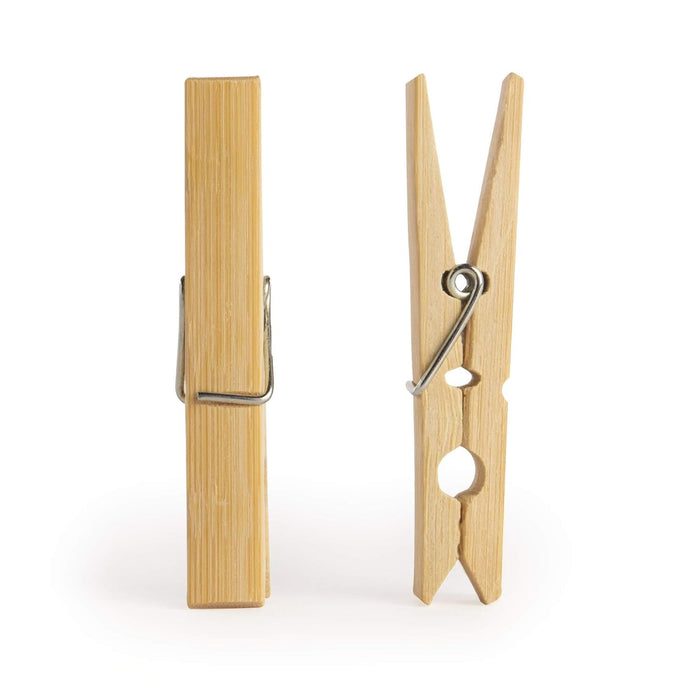 Heavy Duty Bamboo Wooden Cloth Clips / Pegs (10 Pcs Set) by Your Brand