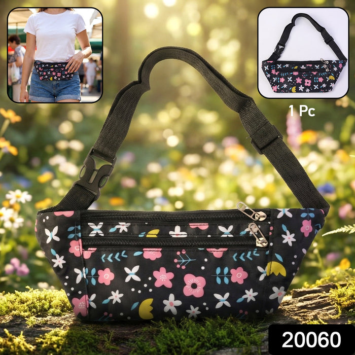 Floral Print Adjustable Waist Bag / Fanny Pack (1 Pc) by Your Brand