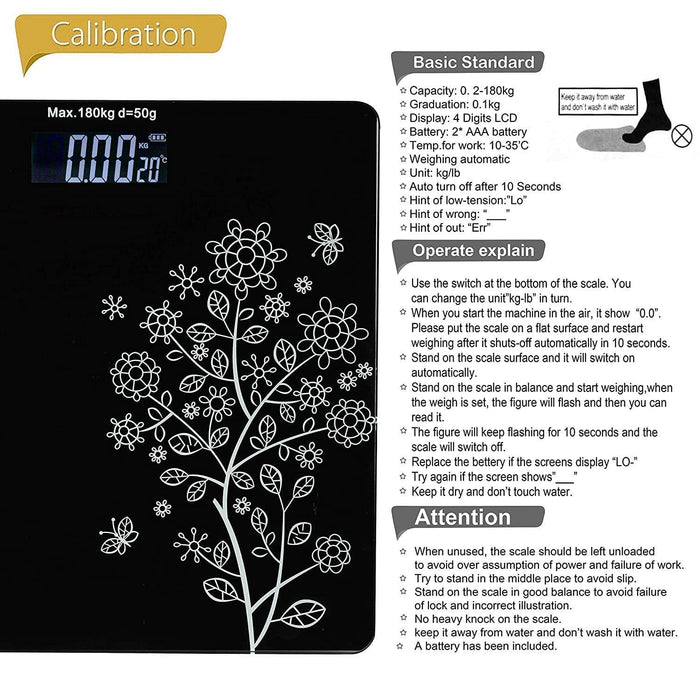 Durable bathroom scale ideal for home and commercial use.