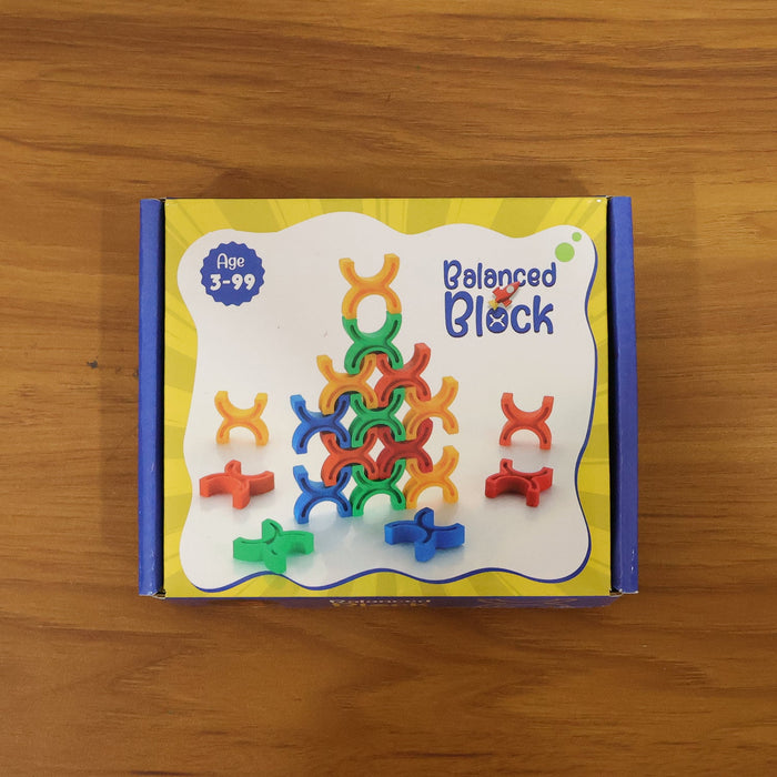 Balanced Block Colorful Interlocking Stacking Toy (1 Set) by Your Brand