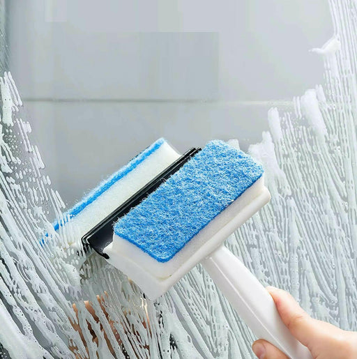 2-in-1 Glass Wiper & Brush – Double-Sided Cleaner for Mirrors, Tiles & Windows by Your Brand