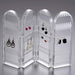 Clear acrylic 4-fold earring organizer stand double-sided display India