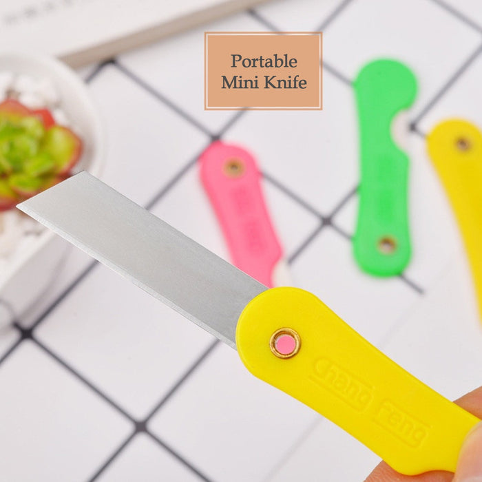 Multicolour Mini Paper Cutter Knife Pencil Knife (Pack of 12) by Your Brand